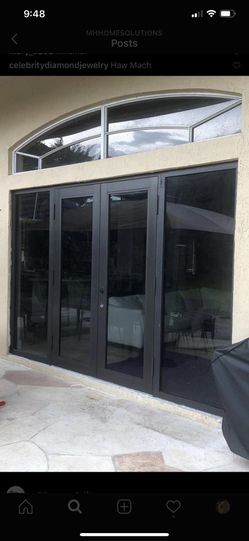 HUGE DOUBLE DOOR IN DARK ESPRESSO WITH HUGE SIDE PANELS