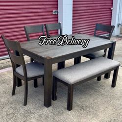 Dining Set Table Bench and 4 Chairs See photos and details