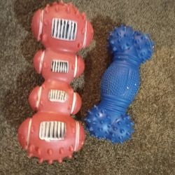 2 Squeaky Dog Toys