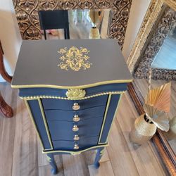 Elegant French Jewelry Armoire 