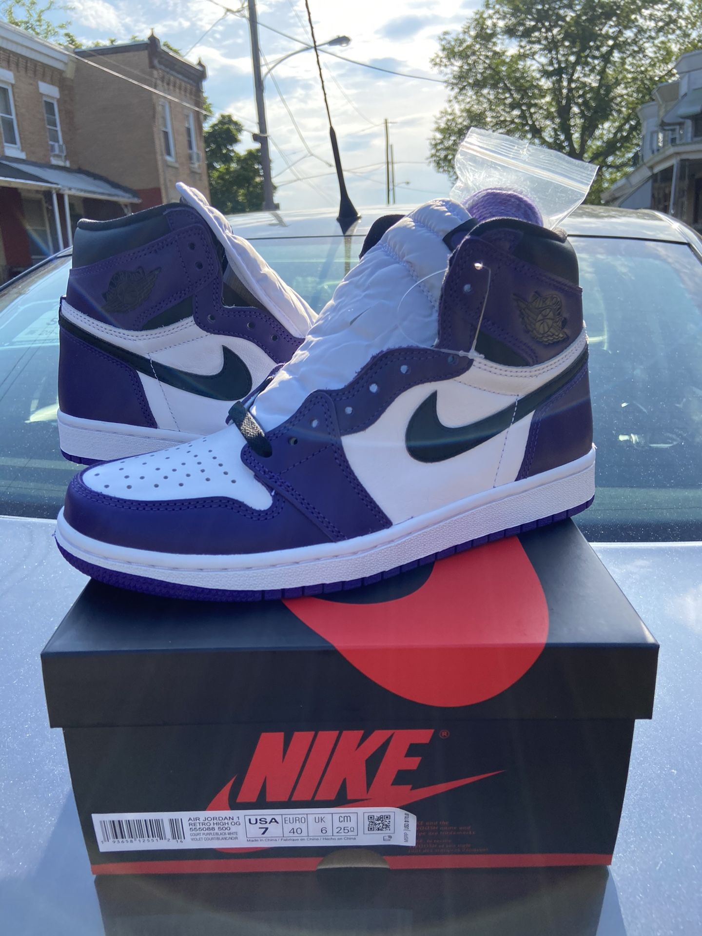 Sz. 7 Jordan 1 Court Purple