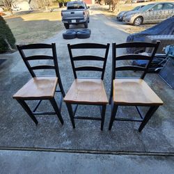 3 Wood Chairs