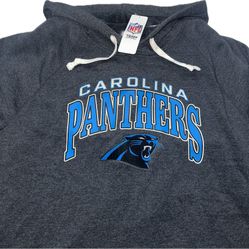 Carolina Panthers Gray Pullover Hoodie Sweatshirt Mens 2XL New Sewn Logo