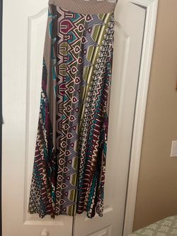 Colorful Geometric Pattern Long Skirt