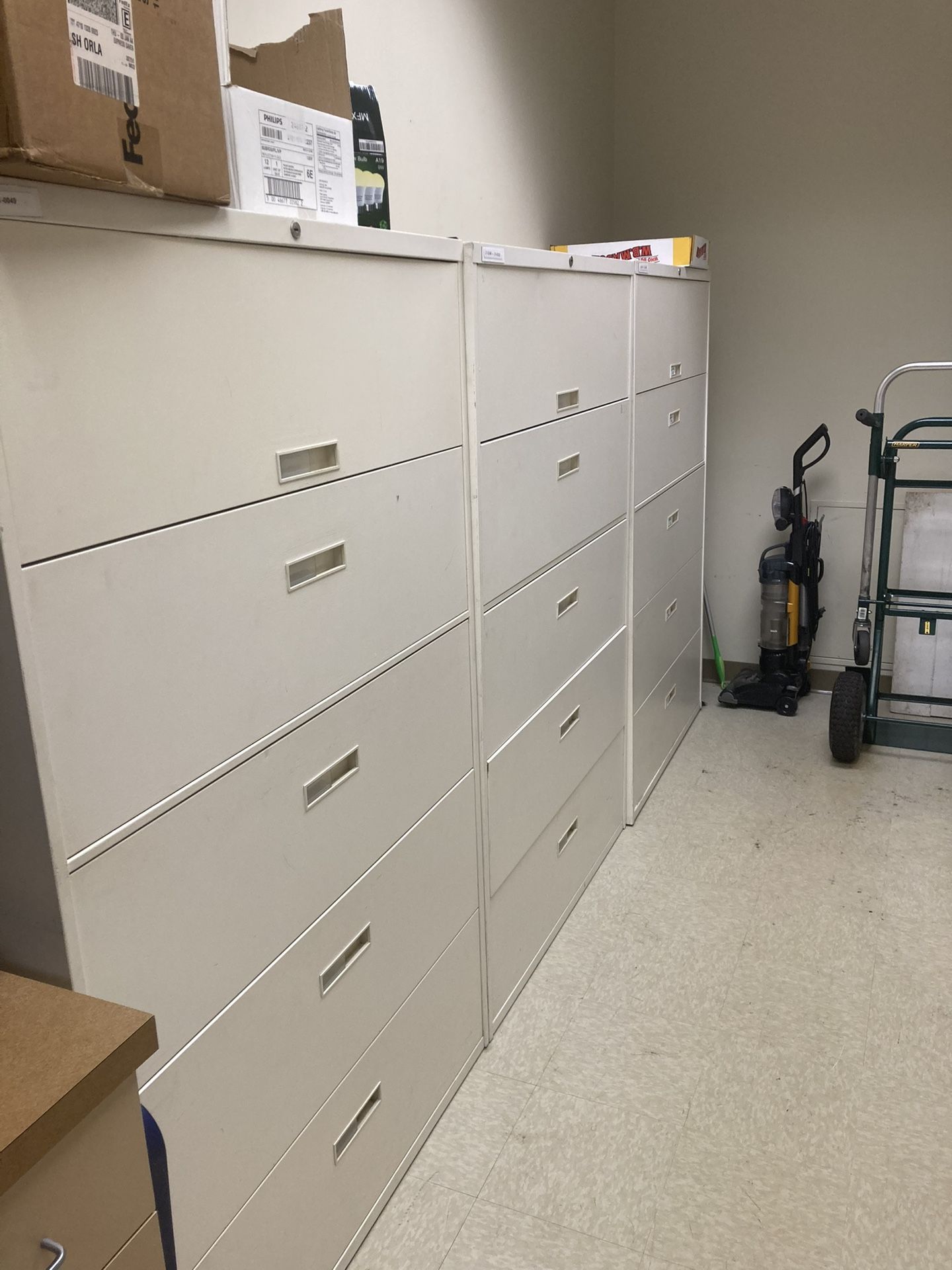 5 Drawer Lateral File Cabinets - 8 Total