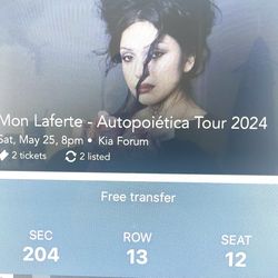 2 Tickets MON LAFORTE SAT. 25th 8pm $45 Each KIA FORUM