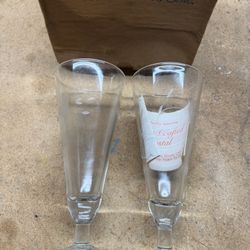 Brand New Princess House, Inc. Champagne Crystal Glass Set Of 2