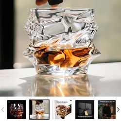8 High End Crystal Whiskey Rock Glasses