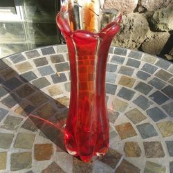 Vintage Mid Century Modern Glass Vase