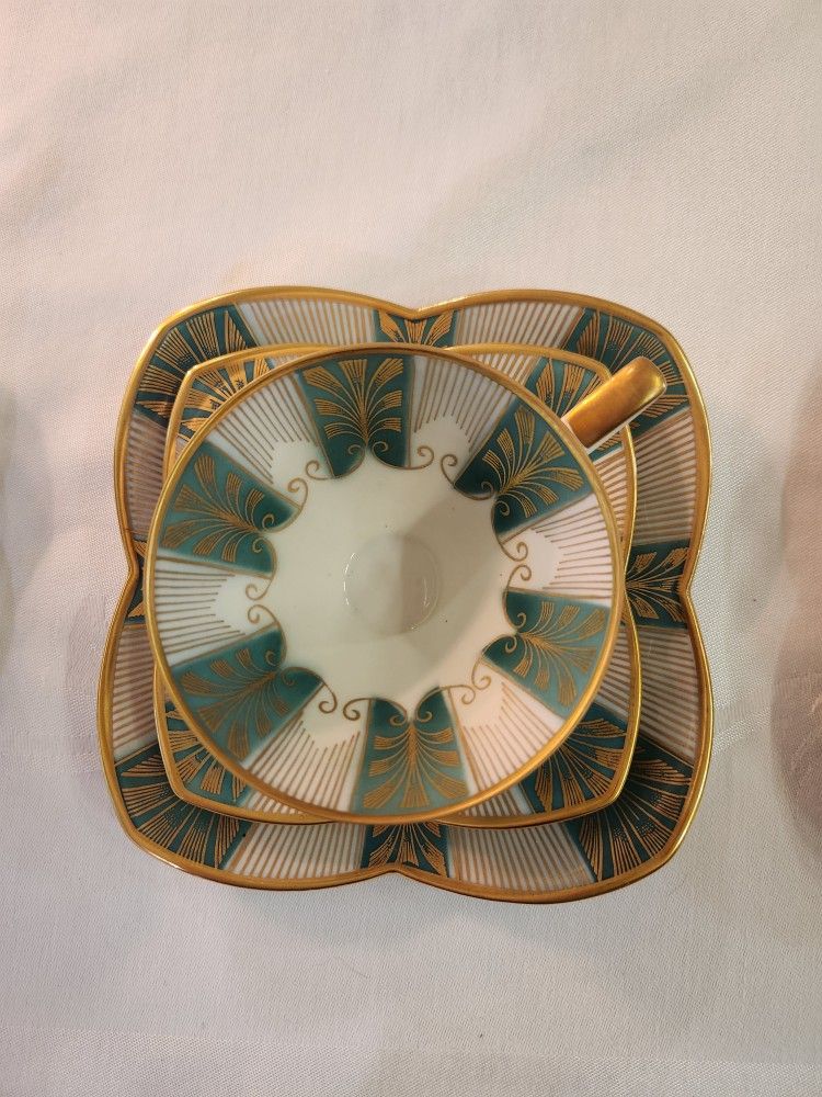 Vintage Alka Kunst 3pc Porcelain Art Deco Set
