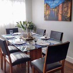 Glass Dinner Table For Sale