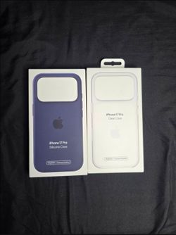 Apple iPhone 17 pro silicon case black and clear color