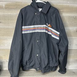 Vintage FedEx Stan Herman Full Zip Reflective Hooded Jacket Sz XXL Tall