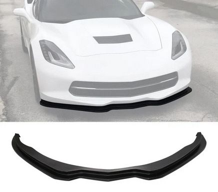 2014-2019 Chevrolet Corvette C7 ST Style Unpainted Front Bumper Lip PU