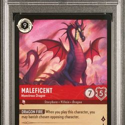 Disney Lorcana PSA 9 TCG D23 Exclusive Maleficent