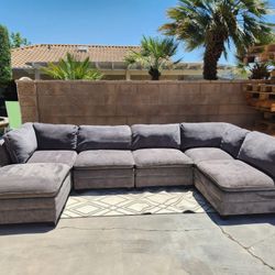 Grey 6pc Modular Sectional 