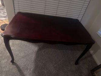 Glossy wood table