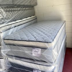 Twin Size Mattress 14” Inches Pillow Top Of High Quality Also Available in Full-Queen-King and Cali-King New From Factory Same Day Delivery