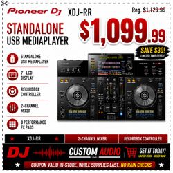 Pioneer DJ XDJ Series XDJ-RR 2 Channel Mixer Rekordbox Controller 7" LCD Screen Display USB Mediaplayer XDJ RR 🚨 Payment Options Available 🚨 No Cred