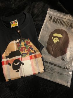 Black Burberry Bape Tshirt