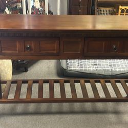 Mahogany console table