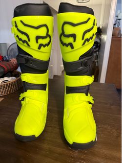 Fox Racing Comp Motocross Boots – Fluorescent Yellow / Black Size M13
