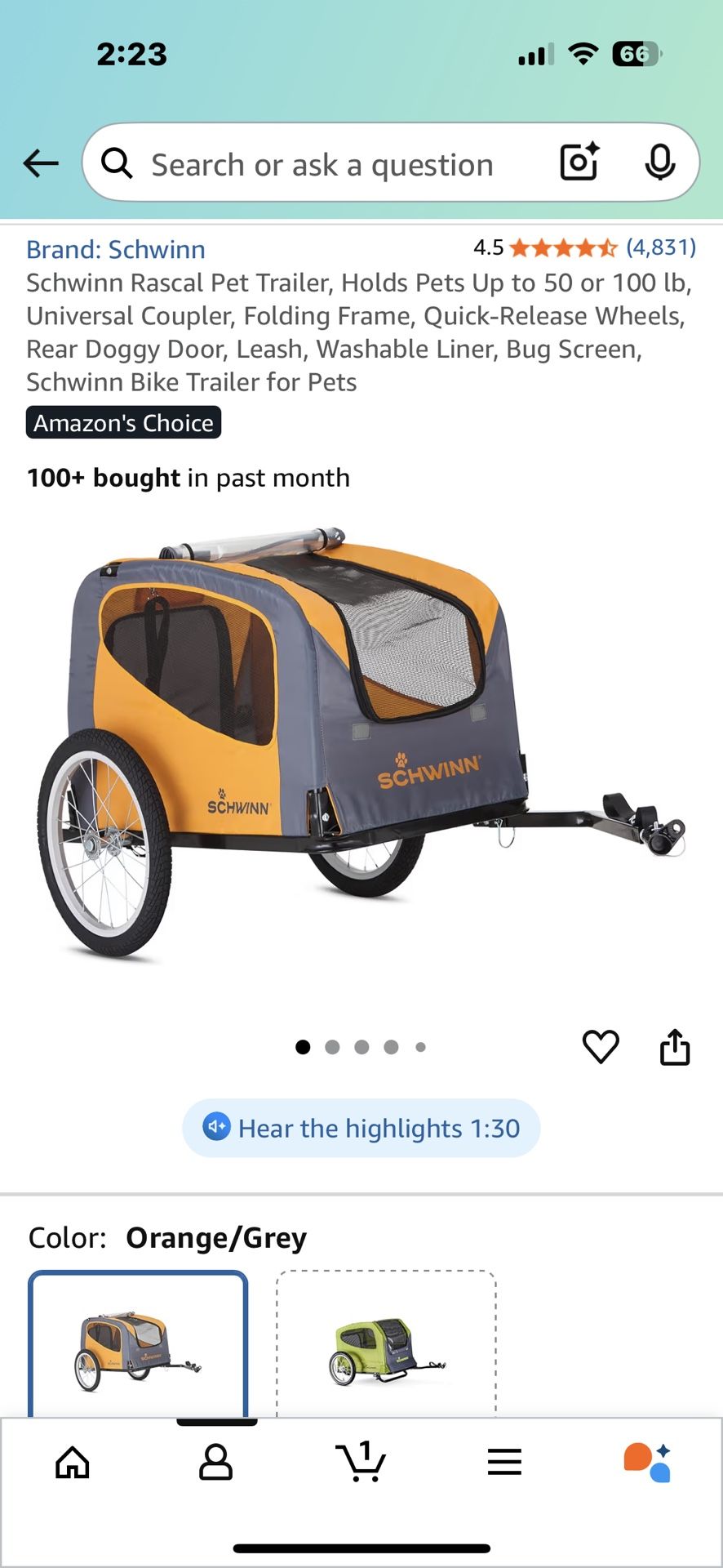 Schwinn Pet Trailer