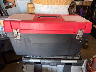 Large Plastic Toolbox with Metal Latches