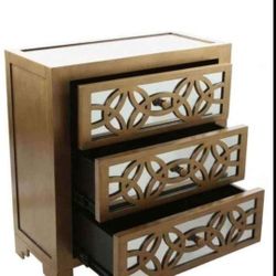 River of Goods Glam Slam 3-Drawer Gold Cabinet