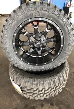 Set de rin 20x10 con llanta fury 33x12.50R20