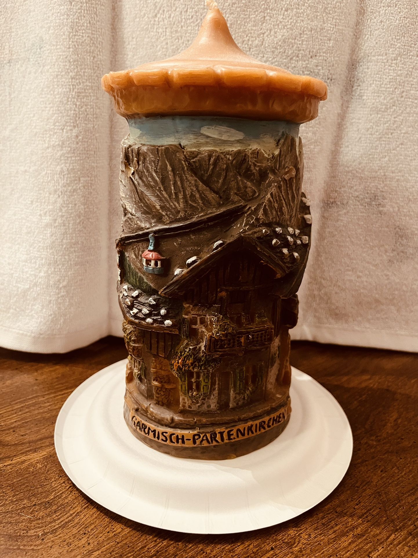 German Candle, 9” Tall, Garmisch Partenkirchen