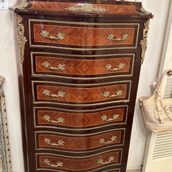 Early 20th Century French Gilt-Metal-Mounted Mahogany and Tulipwood Semanier