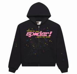 Sp5der Web Graphic Hoodie Gray Green