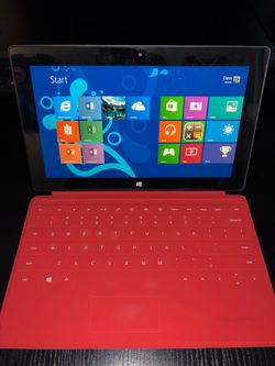 Microsoft Surface Tablet with Red Type Cover