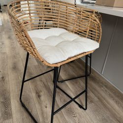 Counter Height Rattan Chairs - 4 