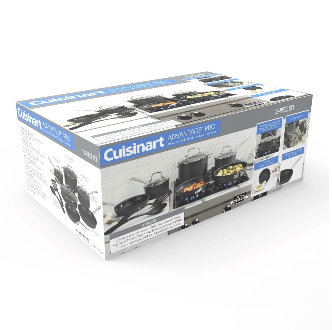 Cuisinart Advantage® Pro Dishwasher Safe Hard Anodized Cookware 12-Piece Set