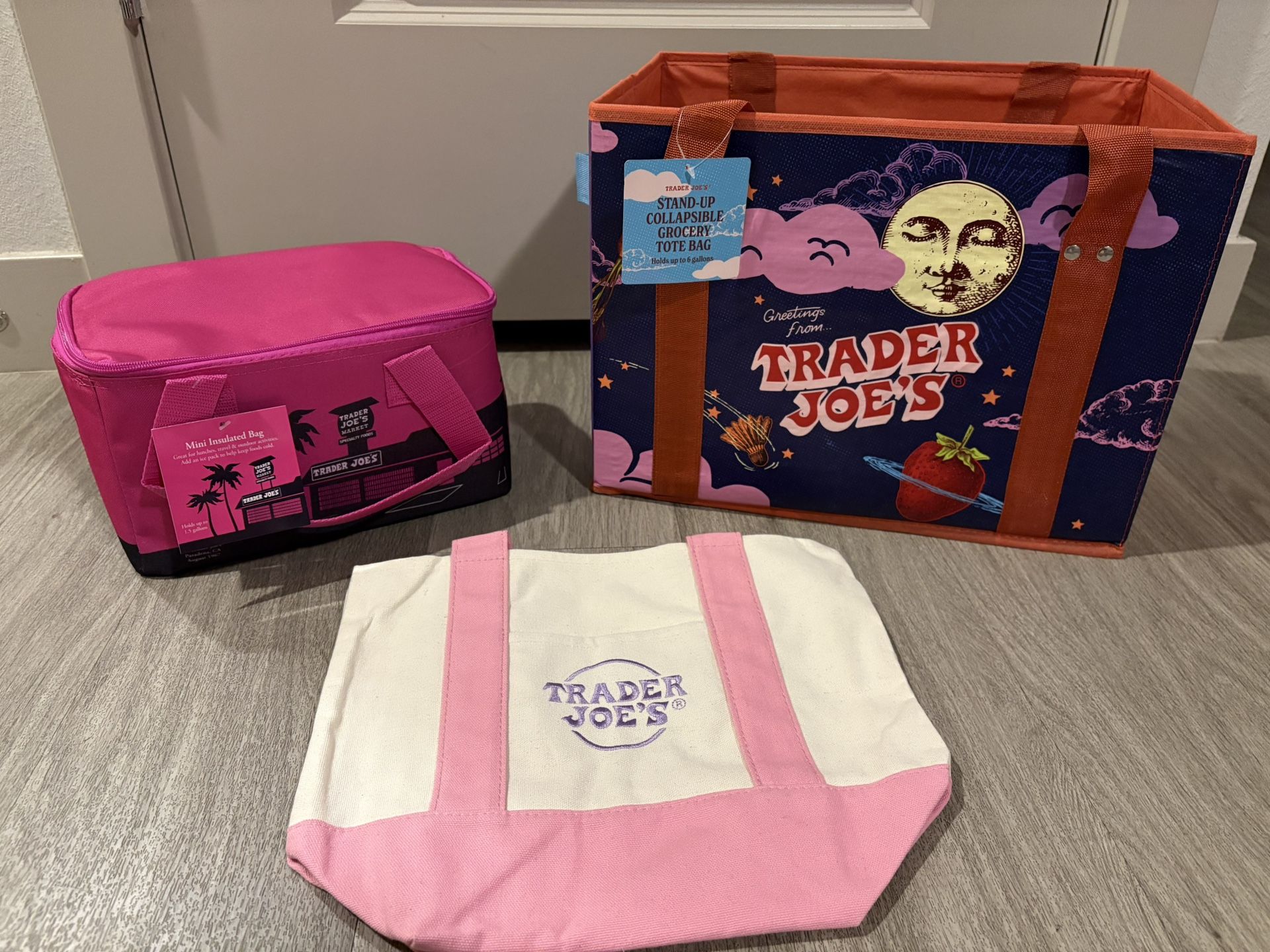 Trader Joe’s Bags Mini Tote Canvas, Insulated and Collapsible Bags- $40 (Gilbert)