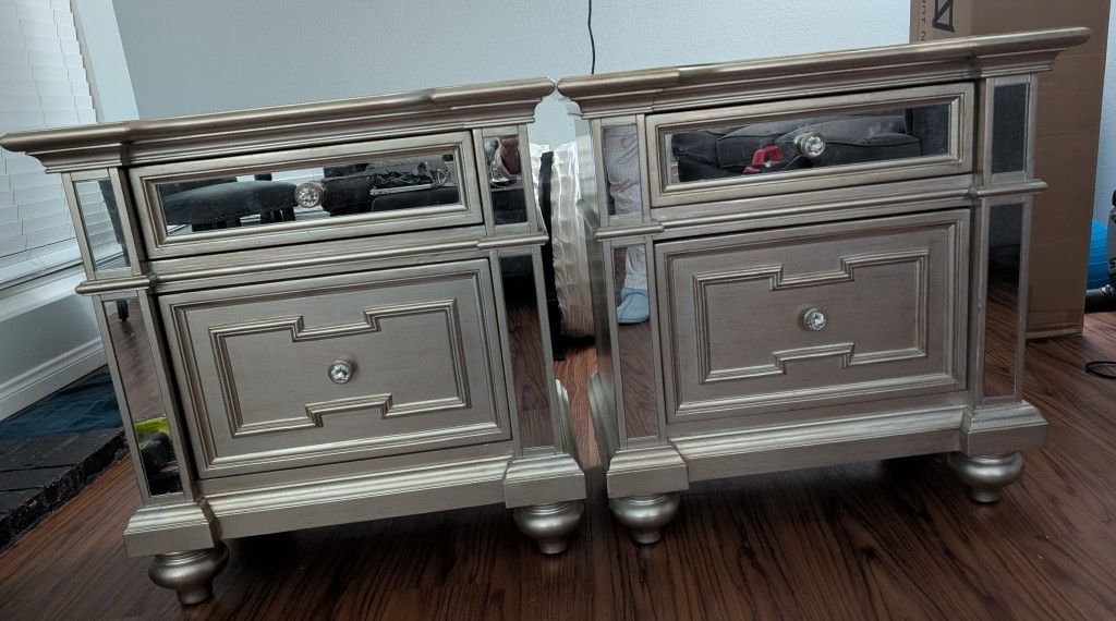 Mirrored Bedside Tables