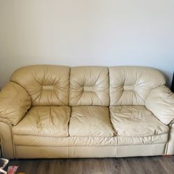 Beige Leather Sofas For Sale