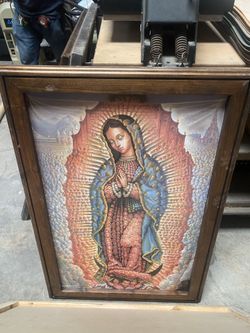Virgen Mary Wooden Frame