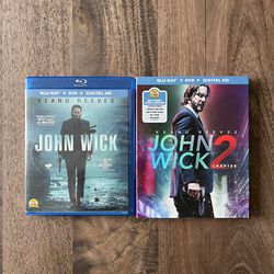 John Wick & John Wick - Chapter 2 Action Films Blu-Ray & DVD Movies