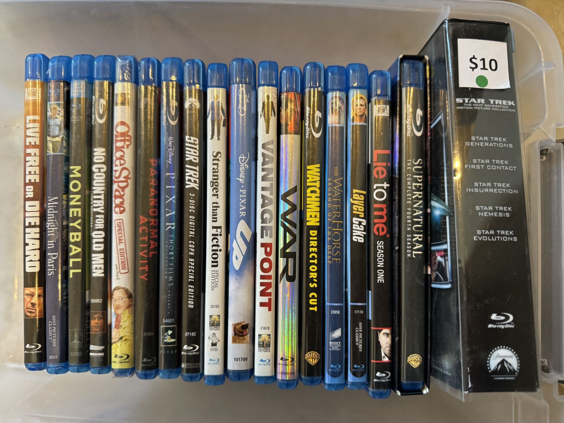 Blu-Ray Disks ($5) and/or Blu-Ray Packs ($10)