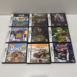 9 Nintendo DS Games Lot All Original Box And Instructions 
