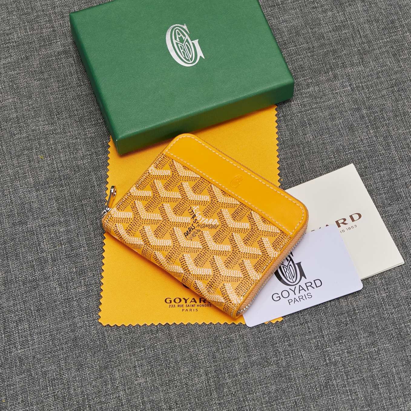 Goyard Matignon Small Zip Around Wallet Yellow