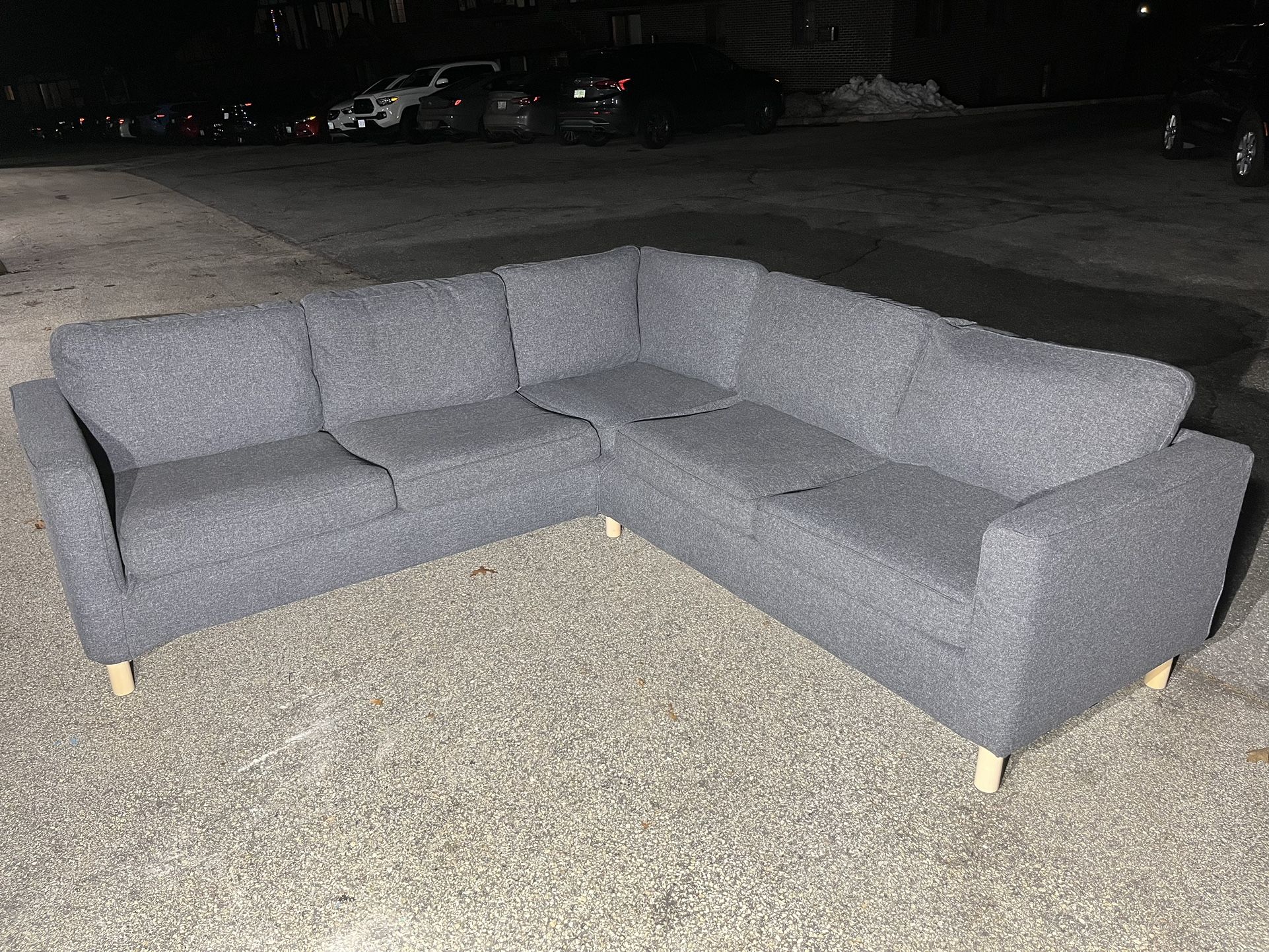 (FREE DELIVERY)  Great Condition Gray IKEA PÄRUP Sectional