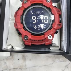 New Activa Invicta Kadron X Digital Men's Watch 53mm, Red/Black NWT Water Resistant 
