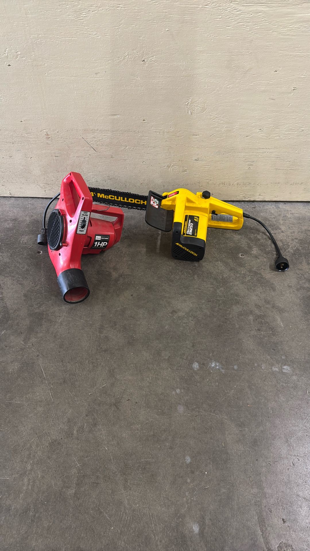 Electric Blower And Chainsaw
