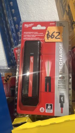 Milwaukee 2016R Rechargeable Flat Flashlight with Green Laser