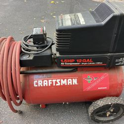 Craftsman Air Compressor Used 1.5 HP 12 Gal