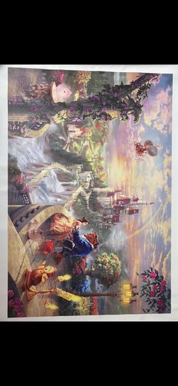Beauty and the Beast Thomas Kinkade print